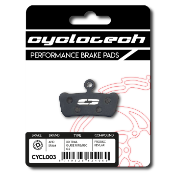 Sram G2 - Sram Guide- Level stealth 4 piston remblokken, organisch. Cyclotech Prodisc Kevlar