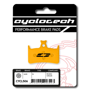 Hope E4 remblokken, keramisch. Cyclotech Prodisc Ceramic
