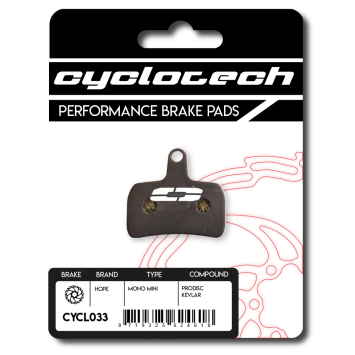 Hope Mono Mini Remblokken organisch, Cyclotech Prodisc Kevlar.