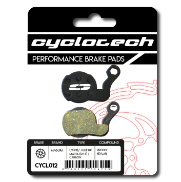 Magura Louise - Carbon - Julie HP - Marta remblokken organisch, Cyclotech Prodisc Kevlar.