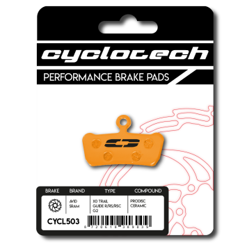 Sram G2 - Sram Guide - Level stealth 4 piston remblokken, Keramisch. Cyclotech Prodisc Ceramic